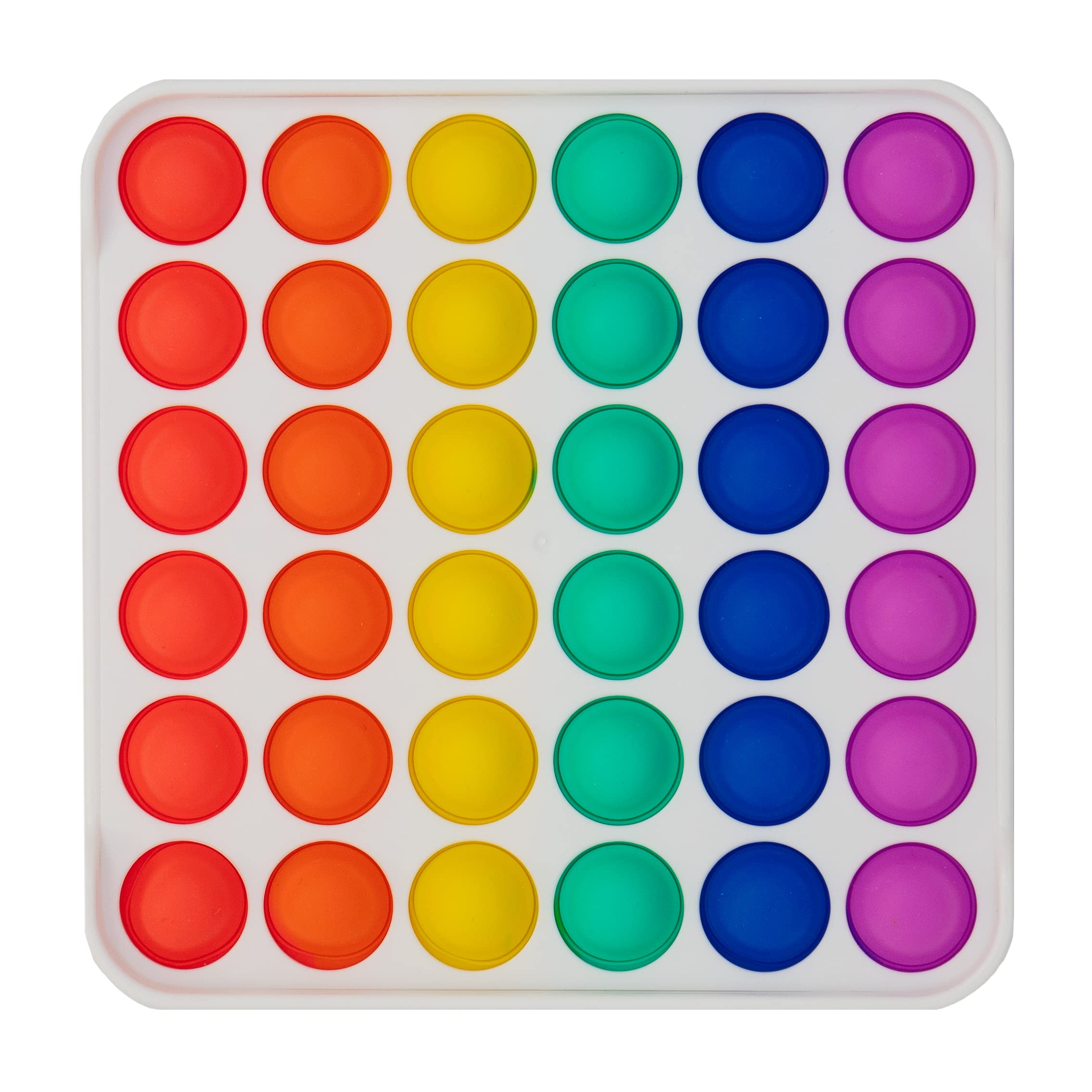 Kids Happy House Push Pop bubble fidget sensory toy perfect for autism and stress relief (Square, Multicoloured)