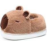 XUNBAI Capybara Slippers for Women Men,Cute Fluffy Animal Slippers,Warm Winter Wear Home Cozy Furry Soft Indoor Kawaii Shoes