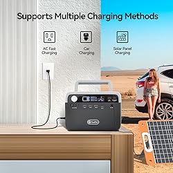 Flashfish 300W Portable Power Station 230Wh LiFePO4