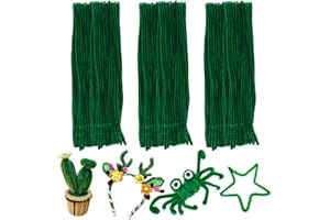 VZF Green Pipe Cleaners Craft Bulk,Toys & Games,200pcs Chenille Stems,Fake Flowers for Decor,Arts Crafts,Sensory Toys,Christmas Birthday Gift for Kids Art Supplies for Projects Creative DIY Decorations