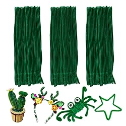 Green Pipe Cleaners,300pcs Christmas Craft