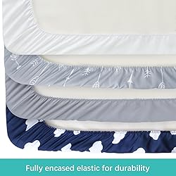Baby Bassinet Sheets 4 Pack Compatible with 33" x