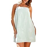 Women Graffiti Mini Cami Dress Spaghetti Strap Floral Boho Short Dress Flowy Sling Dress Summer Holiday Sundress