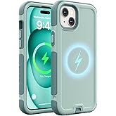 Follaroma for iPhone 15 Plus Case, Compatible with MagSafe, Heavy Duty Shockproof Protective Phone Case, Anti-Drop Protection, Dual Layer Magnetic Phone Cover for iPhone 15 Plus, 6.7", Green