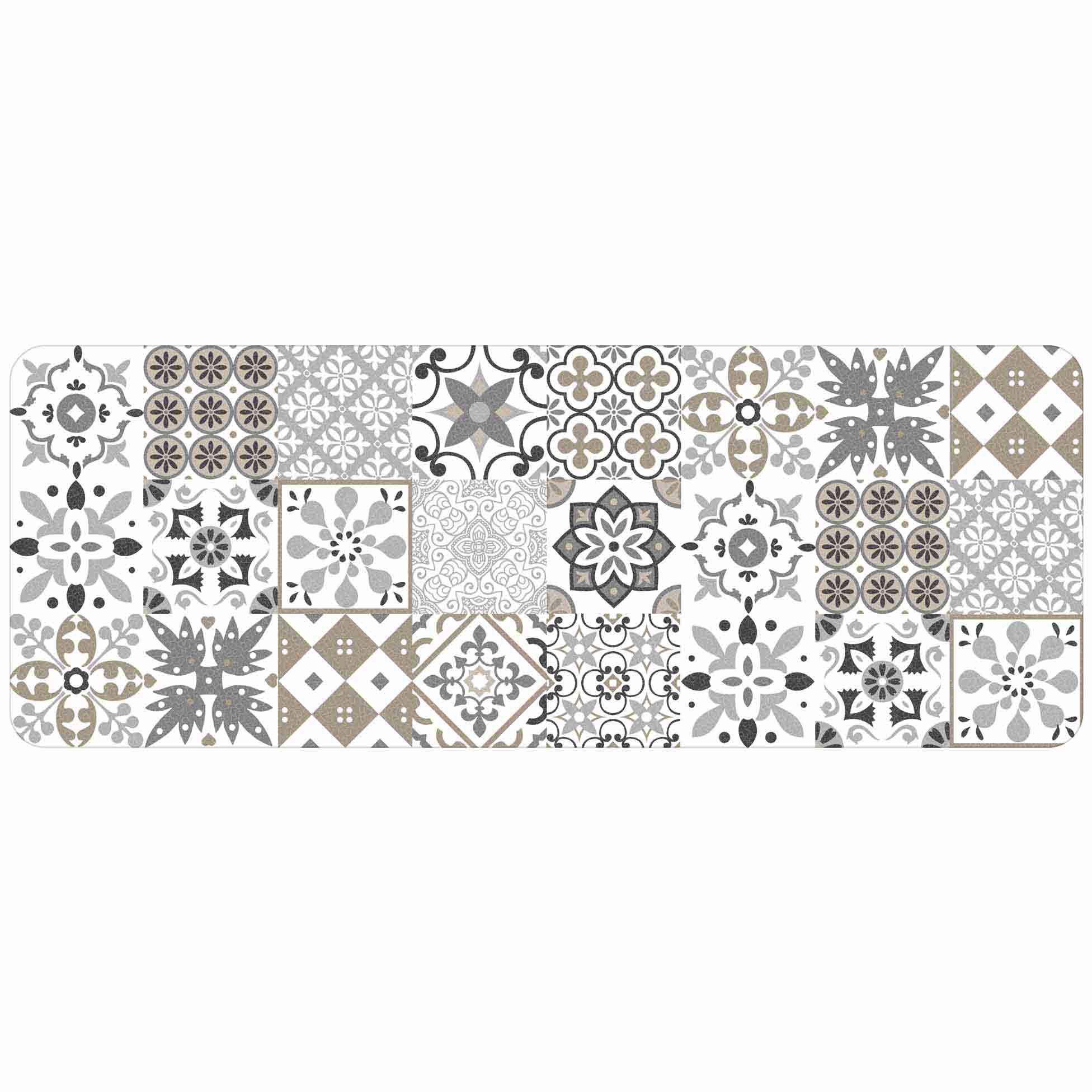 Douceur d'Intérieur, Salou Natural Rectangular Rug (45 x 120 cm) Printed Foam