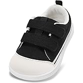 STQ Toddler Wide Toe Box Shoe Girl Boy Barefoot Hook and Loops Non-Slip Walking Baby Sneakers