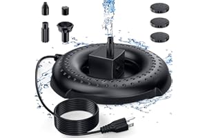 Antfraer Bird Bath Heater with Fountain Pump, 70W Bird Bath Heater for Outdoor in Winter, 10FT Cord Birdbath Water Heater Thermostatically Controlled Heated Bird Bath for Outdoor Yard