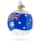 Flag of Australia Glass Ball Christmas Ornament 3.25 Inches