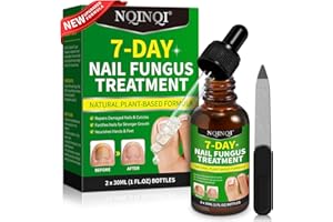 NQINQI Nail Treatment, 7 Days Nail Treatment Extra Strength, Nail Liquid Maximum Strength - Ginger Nail Treatment Serum for Strengthen & Promote Nail Growth with Natural Plant Formula- 2PCS