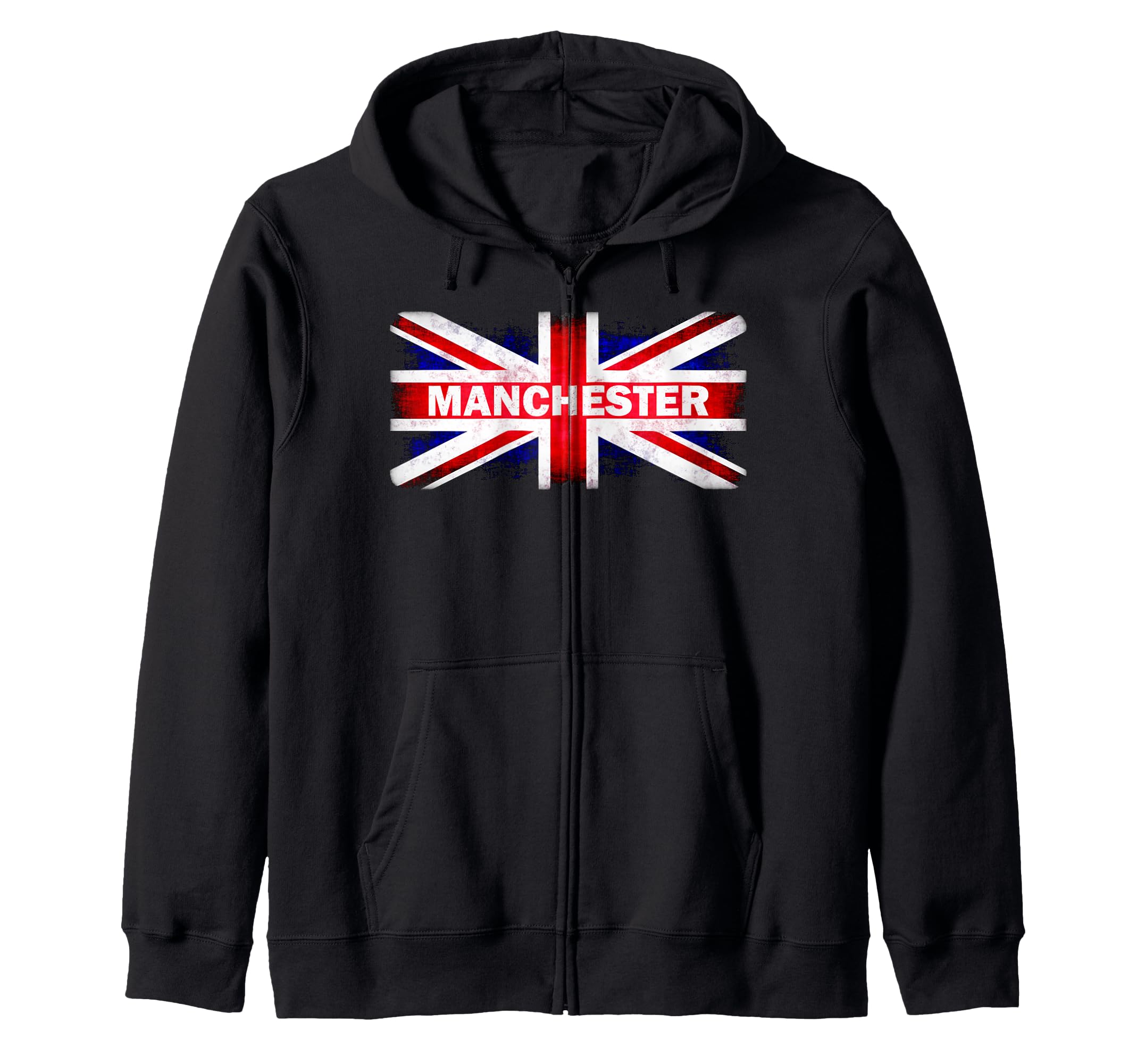 Manchester England Great Britain British Flag Gift Souvenir Zip Hoodie