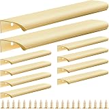 Malimali 10 Pack Gold Kitchen Cupboard Handles 200mm Brushed Brass Aluminum