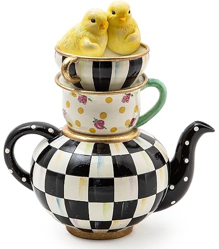 Figurine Citrouille MacKenzie-Childs Courtly Check Fortune Teller – Grande – Résine – Halloween