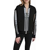 KARL LAGERFELD Women's Athleisure Comfortable Logo Tape Jacket