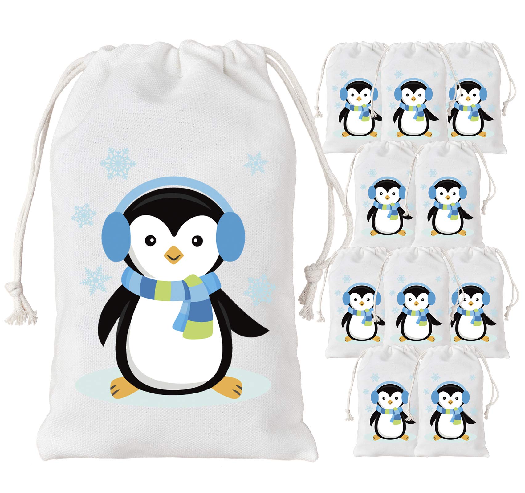 Kreatwow Penguin Party Favor Bags 12 Pack
