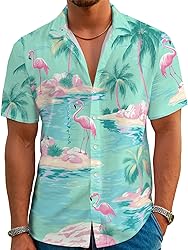Hawaiian Shirts for Men Summer Beach Casual Short
