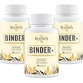 Detox Binder Supplement – Activated Charcoal, Zeolite, Bentonite Clay, Milk Thistle, Proprietary Blends - Liver & Gut, Max Absorption, 270 Vegan Capsules