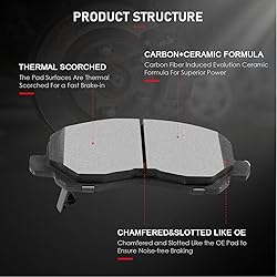 cciyu D866 Front Ceramic Disc Brake Pads Kit For