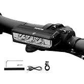Suruid Super Bright LED Bike Light, USB Rechargeable Bicycle Headlight, Waterproof Bike Headlight, Waterproof Bike Headlight,Daytime Running Light,MTB Off-Road Cycling Commuting