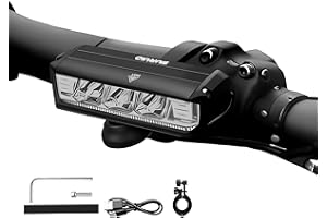 Suruid Bike Lights for Night Riding, Rechargeable Bike Lights Set Front and Back, Waterproof Bicycle Lights Front and Rear, B