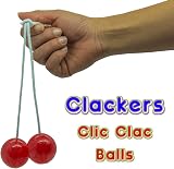 Gifton Vintage Clackers Balls Plastic Click Clack Novelty Gift for Kids Boys view 5