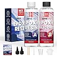 Jarezina 17OZ Epoxy Resin Kit,Crystal Clear Epoxy Resin -Strong and No Bubble，Not Yellowing Art Resin，Self Leveling Easy Mix 1:1,Suitable for Art Casting,DIY,Jewelry Projects, Wood & Resin Molds