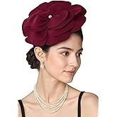 BABEYOND Fascinators Hats for Women - Tea Party Kentucky Fascinator Elegant Derby Hat Flower Church Headpiece with Pearl