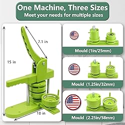 Happizza Button Maker Machine Multiple Sizes, Pin