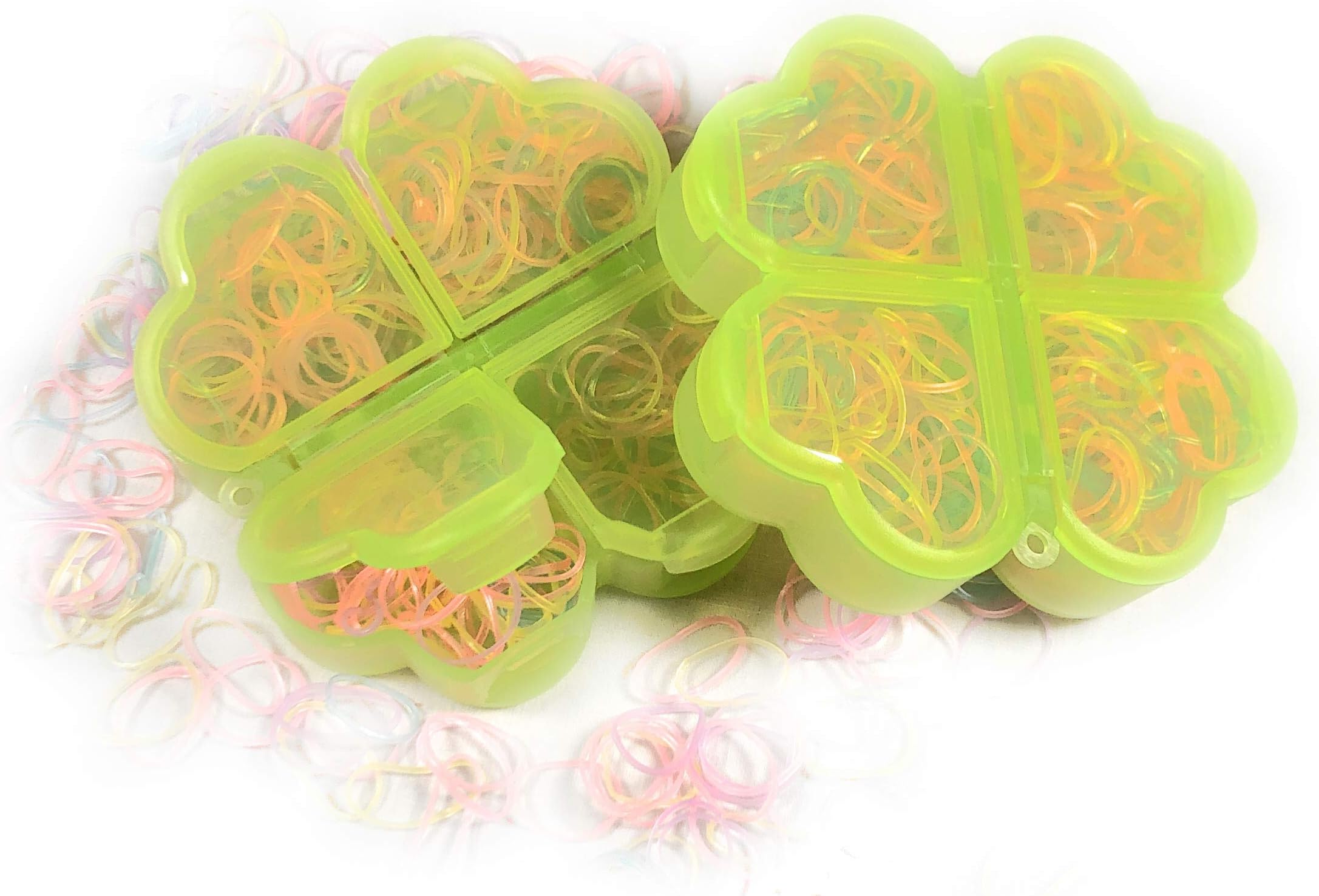 HAIR BANDS on the GO-GO Tiny Ponytail Rubber Bands Baby Girl Toddler Hair Tie Elastic, Plastic Case, Colors May Vary