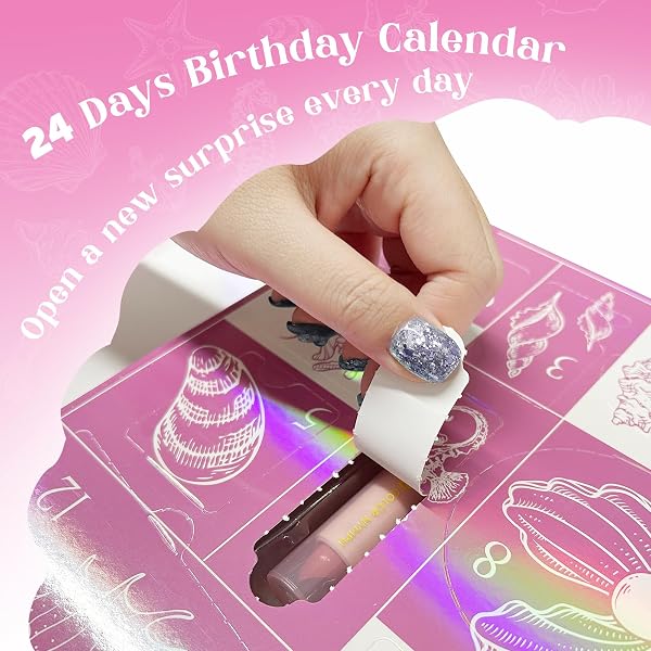 COLOR NYMPH MAKEUP KIT FOR GIRL, BIRTHDAY GIFT FOR TEEN GIRLS, 24PCS BIRTHDAY ADVENT CALENDAR FOR TEENAGER GIRLS #PINK