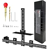 TANYO Cabinet Hardware Jig, Aluminum Cabinet Handle Jig with Center Punch, Accuracy Cabinet Template Tool for Handles Pulls Door Drawer Installation, Woodworking Tools for Professional Carpenters