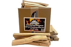 Carolina Cookwood Pizza Oven Wood 12 Inch Naturally Cured White Oak Splits Cooking Wood for Free Standing Ovens 1650 Cubic Inches