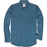 Dubinik® Mens Button Up Shirts Long Sleeve Casual Button Down Work Shirt Men Two Pocket Cotton with Comfortable