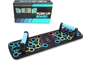 ELEVATED ENDEAVORS, LLC Elevated Foldable Push Up Board for Men & Women– Portable 9 in 1 Multi-Functional Push Ups Bars Push Up Handles for Floor for Men, Home Workout Equipment for at Home Exercise- Fitness Accessories