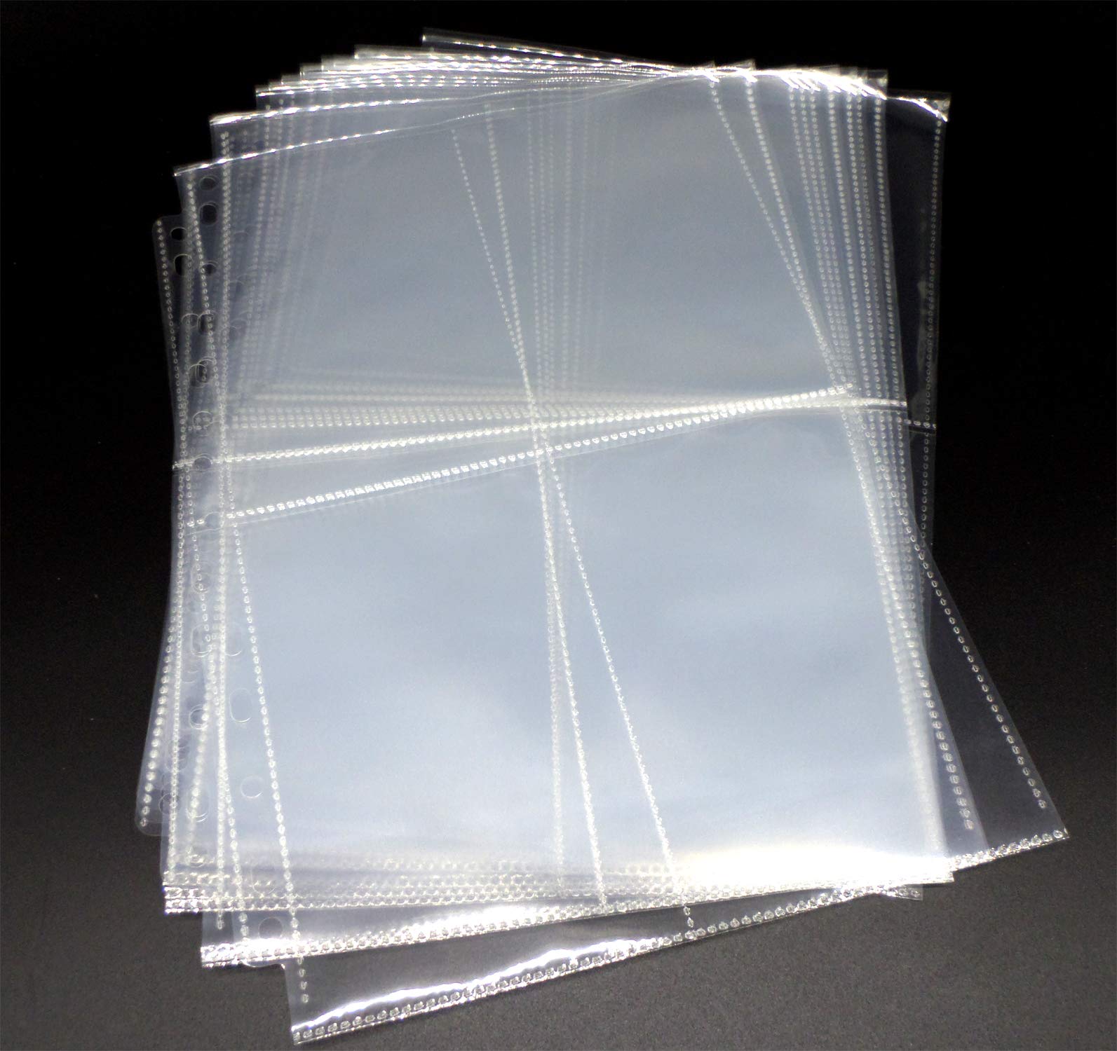 docsmagic.de 10 4-Pocket Album Pages 3.5" x 5.25" - Photo Postcard - 95 x 144 mm - 11-Hole