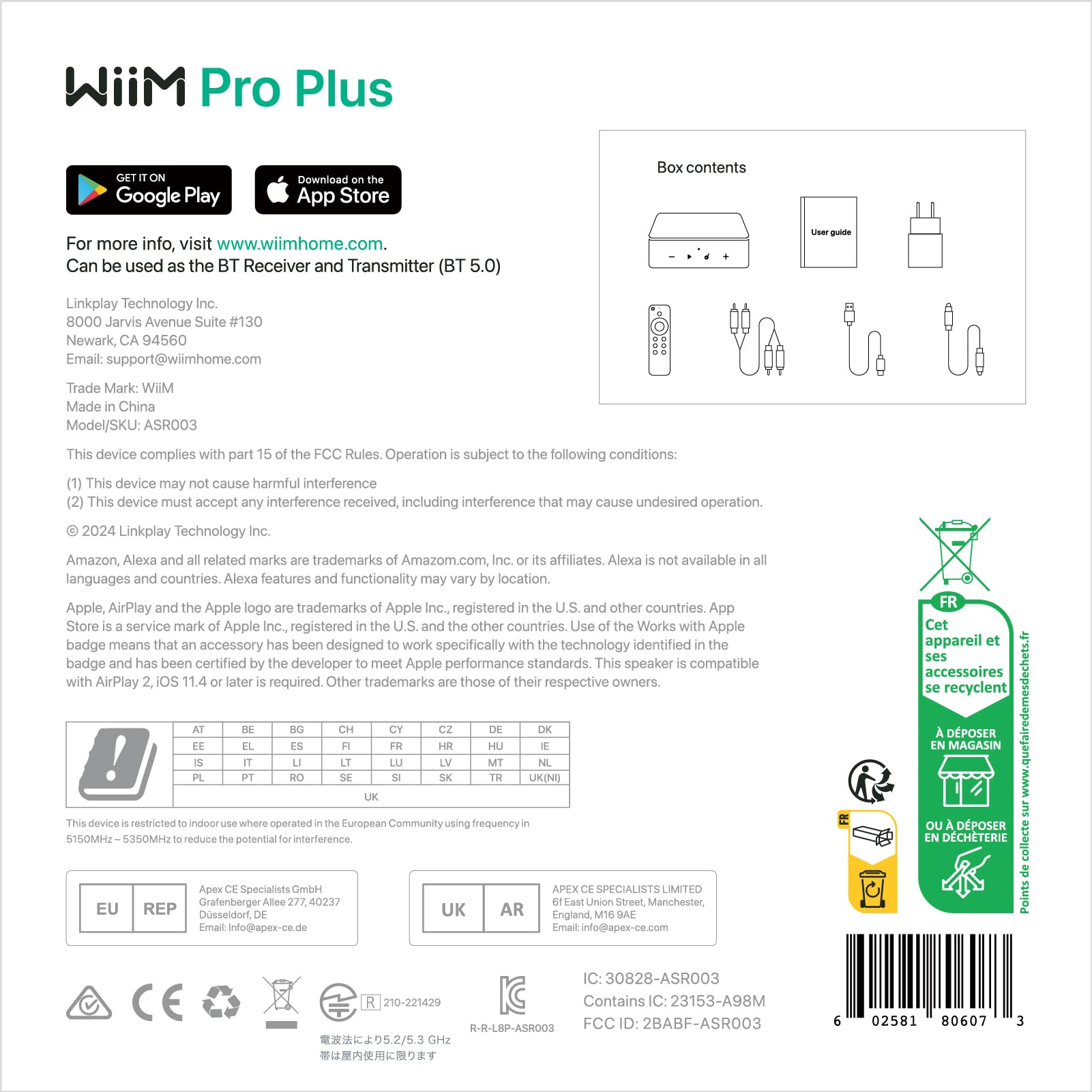 WiiM Pro Plus AirPlay 2 Receiver, Google Cast Audio, Multiroom Streamer with Premium AKM DAC, Voice Remote, Works with Alexa/Siri/Google, Stream Hi-Res Audio from Spotify, Amazon Music, Tidal and More