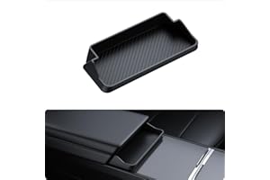 BASENOR 2026 Tesla Model Y Model 3 Center Console Sunglasses Holder, Armrest Key Holder Storage Box for 2025 2026 Model Y Jun