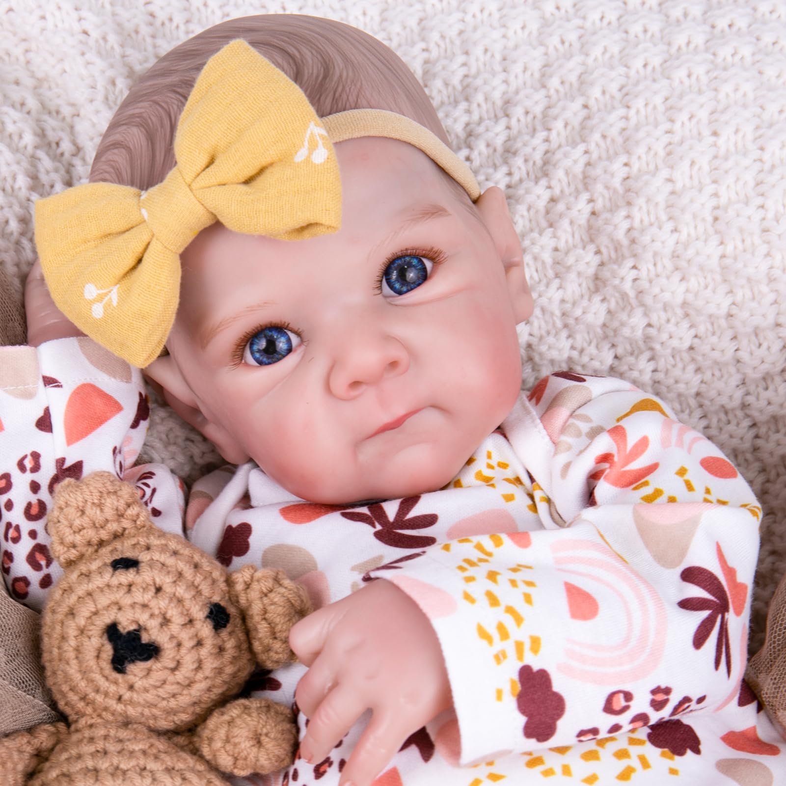 Photo 1 of Aori Lifelike Reborn Baby Dolls - 20-inch Realistic Newborn Girls Doll That Look Real, Nice Gift Set for Kids, Parents-to-be, Grandparents