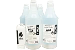 GOTPARTS747 4 Liters (More Than One Gallon) IPA 99.5+% High Purity Isopropyl Alcohol - Made in USA - Includes a Travel Bottle
