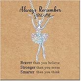 Ballerina Dance Necklace, Ballet Jewelry Gift for Dancers, Rhinestone Pendant Gift for Dance Teacher Dance Recital Birthday Performance