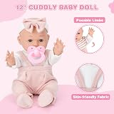 Dreamon 12 Inch Baby Doll with Carry Cot 11 PCS Accessories Set view 3