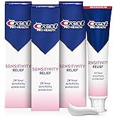 Crest Sensitivity Toothpaste 4.8 oz (3 Pack), Relieves Sensitivity, Strengthens Gums, Anticavity, Clinically Proven, Antibacterial Toothpaste