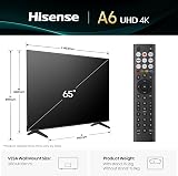 Hisense 65A6QTUK 65 Inch 4K Ultra HD AI TV Hi-View Engine Dolby Vision view 3