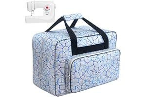 Haroranax Sewing Machine Carrying Case，Sewing Machine Carrying Case Tote Bag，Universal Tote Storage Bag with Pockets and Handles, Suitable for Most Standard Singer, Janome (GREY)
