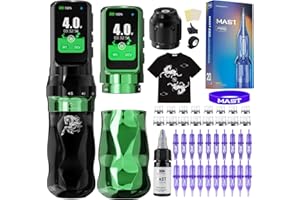 Mast Tattoo Fold Pro Cordless Tattoo Gun Kit Year of the Horse Edition Tattoo Machine 20 Pro Needles Black Tattoo Ink for Pro