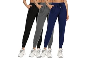 FULLSOFT 3 Pack Sweatpants for Women-Womens Joggers with Pockets Athletic Leggings for Workout Yoga Running