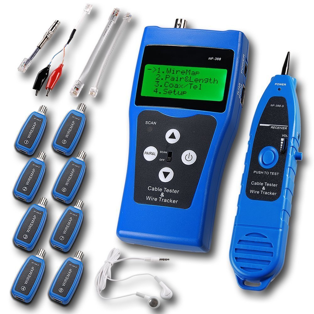 FOME NOYAFA NF388 Multipurpose Network Cable Tester Tracker Tracer with 8 Farend Jacks for