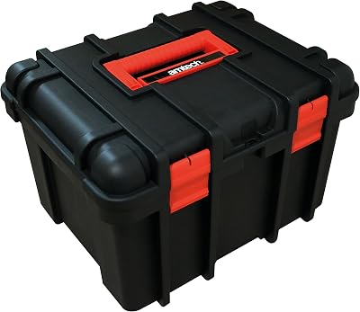 Amtech Lockable Storage Case 22L with Internal Trays Durable Case