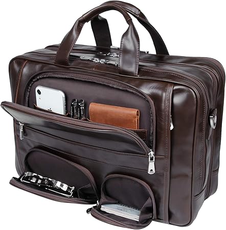 bryant large leather briefcase