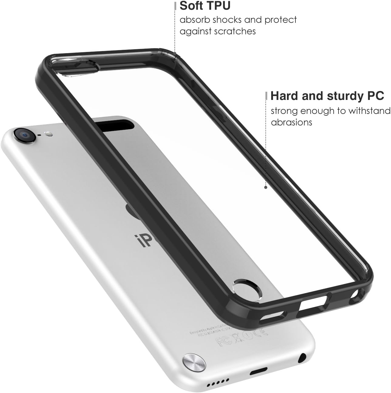 Amazon Ipod Touch 6 ケース Atic Apple Ipod Touch 第6世代 Ipod Touch 第5世代 用衝撃吸収 Tpu保護ケース Black Atic ケース