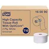 Tork OptiCore Mid-size Toilet Paper Roll T10, 12 x 2000 sheets, 160090 | White, Universal, 2-ply